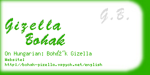 gizella bohak business card